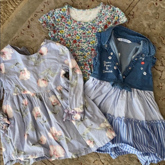 GAP Other - 3 Girl’s dresses - LOT - blue with flowers